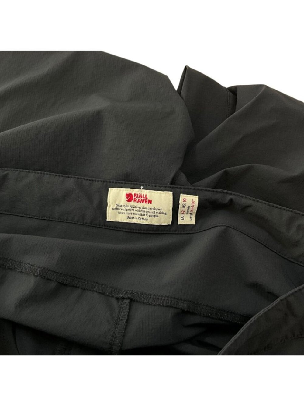 Fjallraven High Coast Trail Trousers Womens 10 Short 30" Black Zip Pockets - Picture 6 of 11